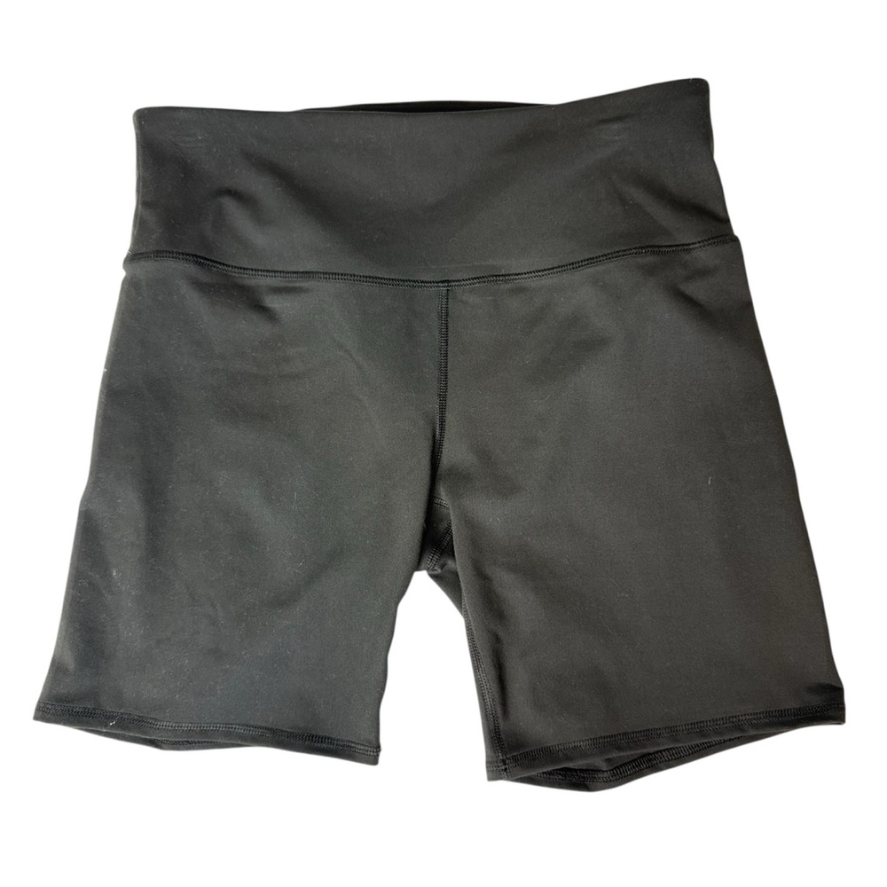 RBX New Black 6” Bike Shorts High Waisted Wide Band Running Workout Yoga Large